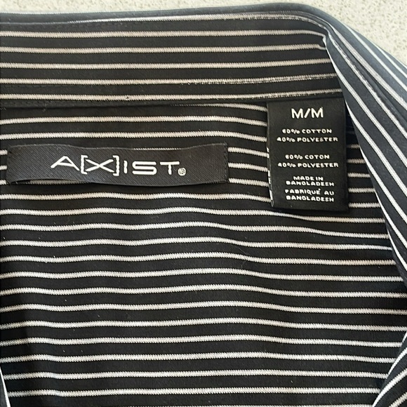 NWT Axist Black Striped Long Sleeve Shirt - Size M - Picture 3 of 7